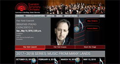 Desktop Screenshot of evanstonsymphony.org