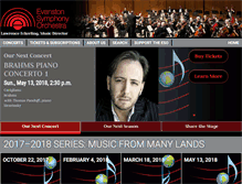 Tablet Screenshot of evanstonsymphony.org